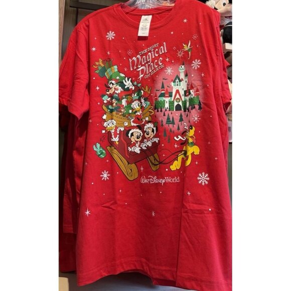 2025 Disney Parks Christmas Shirt Magical place Small Mickey Minnie Holidays - Picture 2 of 2